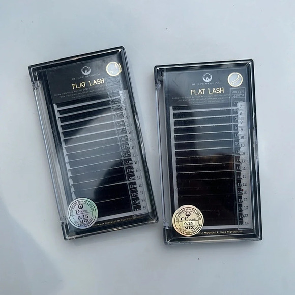 DLUX professional flat lash eyelash extensions - C Curl D Curl - Picture 2 of 3